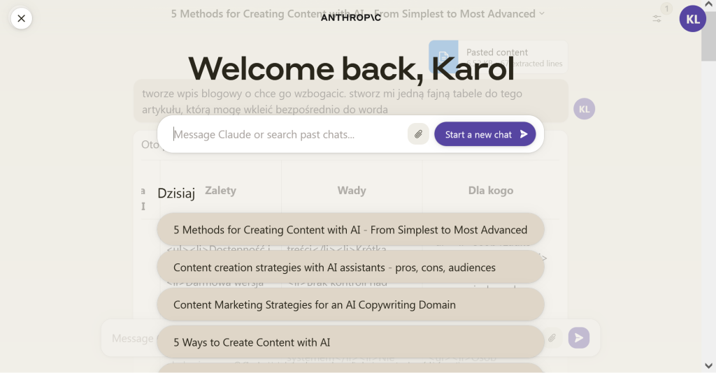 5 sposobów na tworzenie treści z AI – od najprostszego do najtrudniejszego